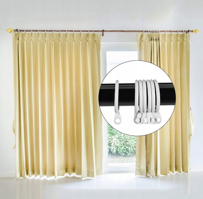 Pierścienie Do Zasłon Metalowe Wiszące 20Szt