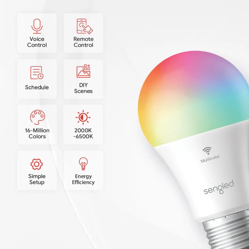Żarówka LED Smart WiFi RGB E27 9W