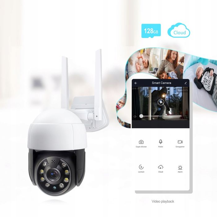 Kamera Zewnętrzna Obrotowa Wifi Smartqual 5Mpx