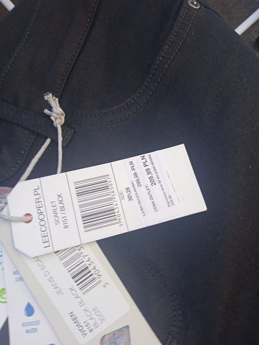 Spodnie damskie czarne Lee Cooper 30/28 NOWE