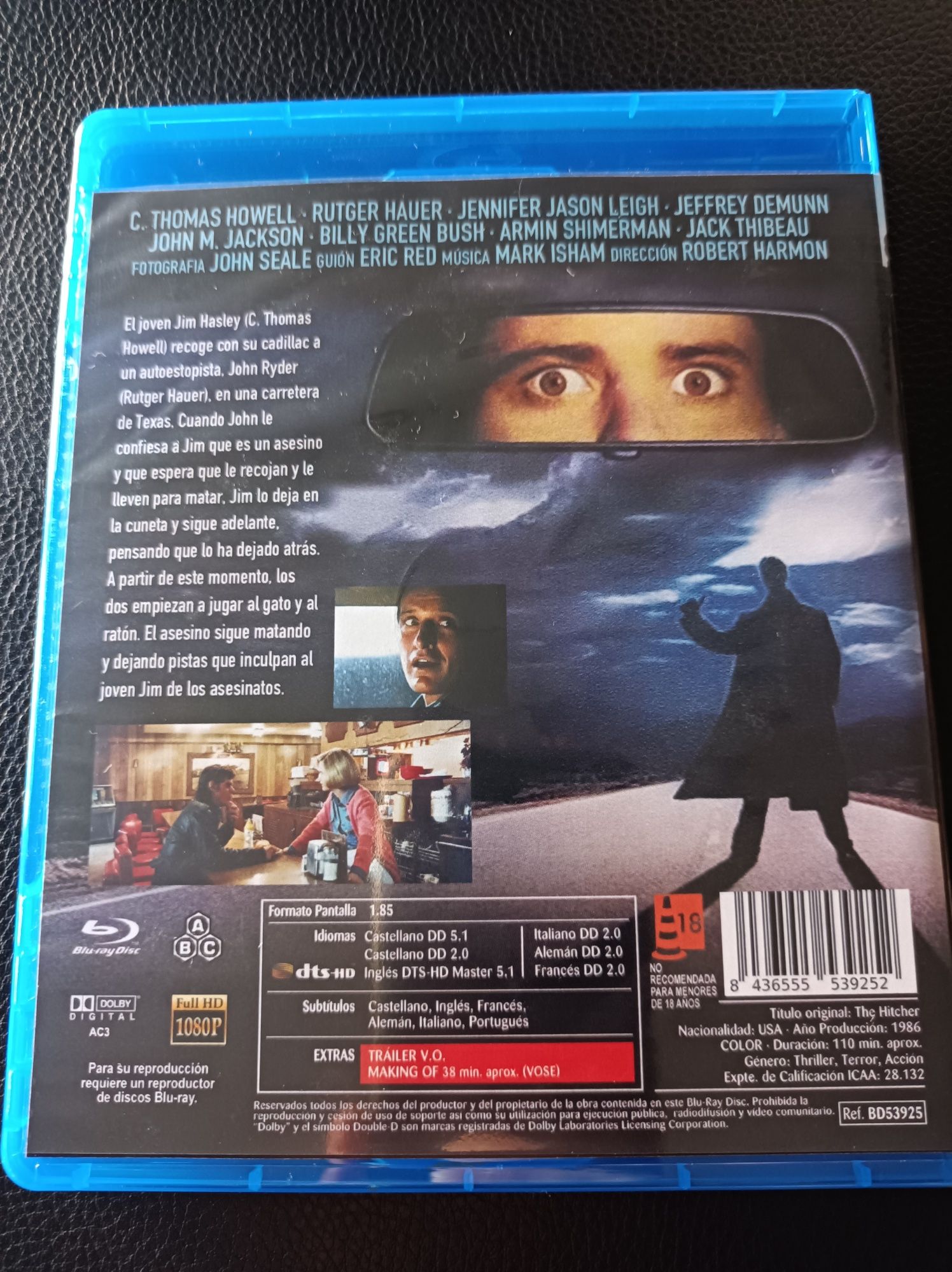 Blu-ray The Hitcher (Terror na Auto-Estrada)