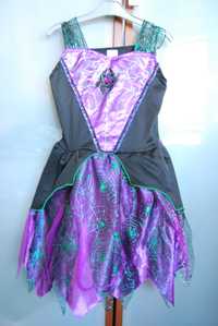 Kostium strój przebranie czarownica halloween 5-6 lat 110 - 116 cm