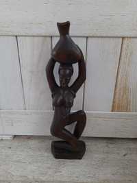 Статуетка-підсвічник деревяний , Африканська жінка 43см.