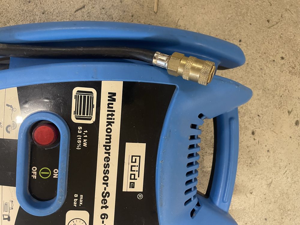 Kompresor przenosny Gude 1100W bezolejowy z defektem