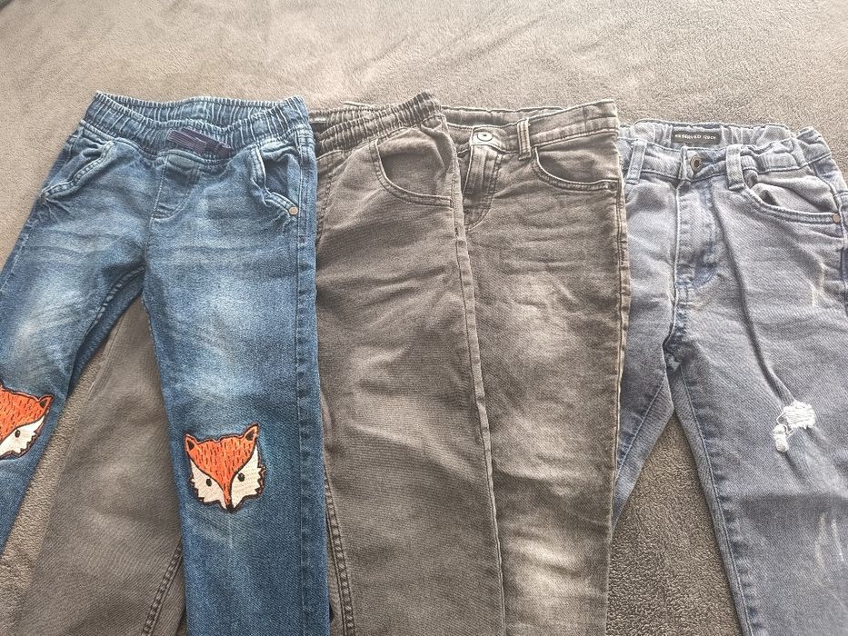 4x Jeansy na chłopca 122-128