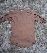 Sweter bluzka t-shirt oversize brązowy camelowy Unisono r.L