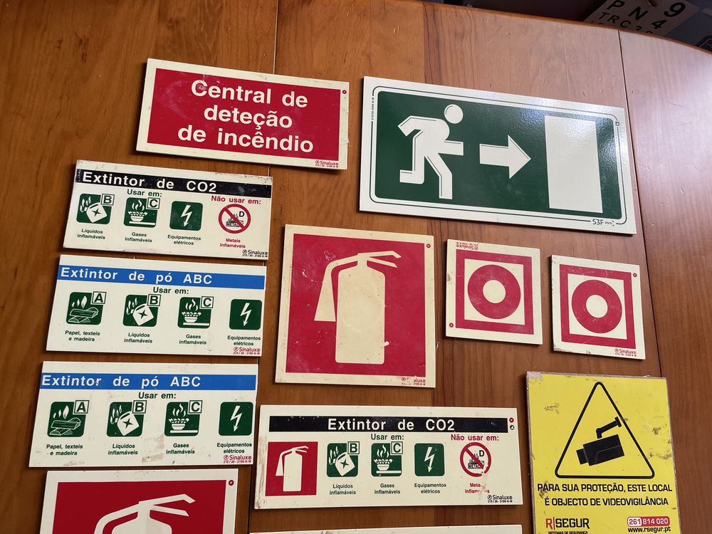 17 placas sinalização