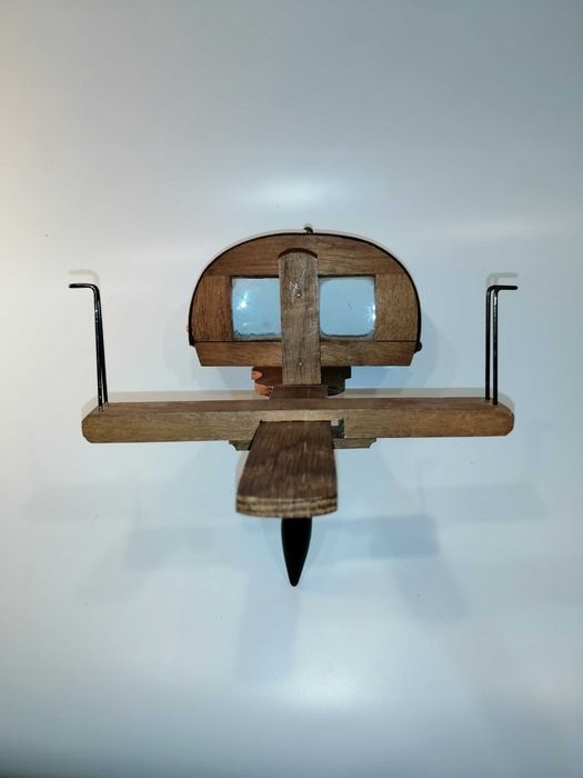 Visor estereoscópico em madeira - Antigo Estéreo-grafoscópio.