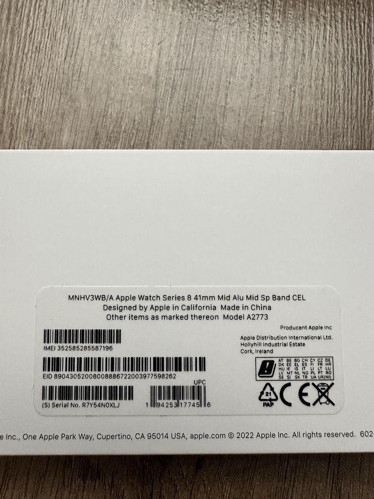 Zegarek AppleWatch Series 8 - 41mm/czarny - Cellular