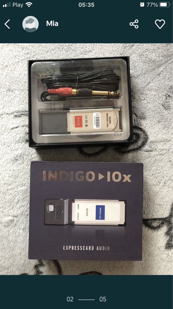 Karta indigo 10x expresscard audio