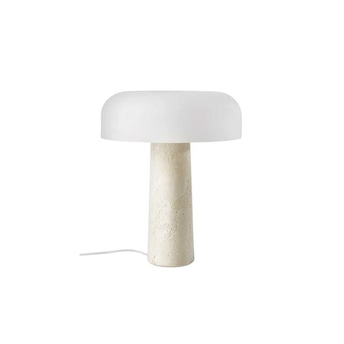 Lampa stołowa z trawertynową podstawą Carla Westwing
