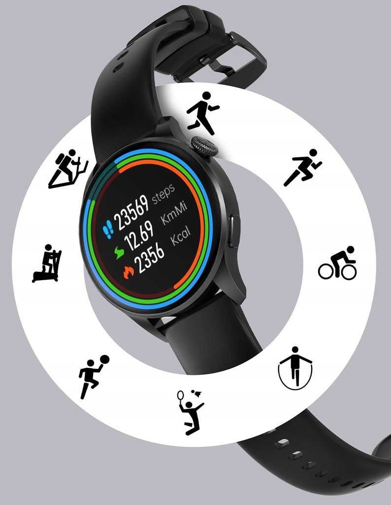Smartwatch DT3 damski rozmowy, menu PL indukcja
