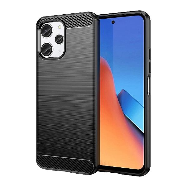 Elastyczne etui wzór karbon do Xiaomi Redmi 12 Carbon Case - czarne