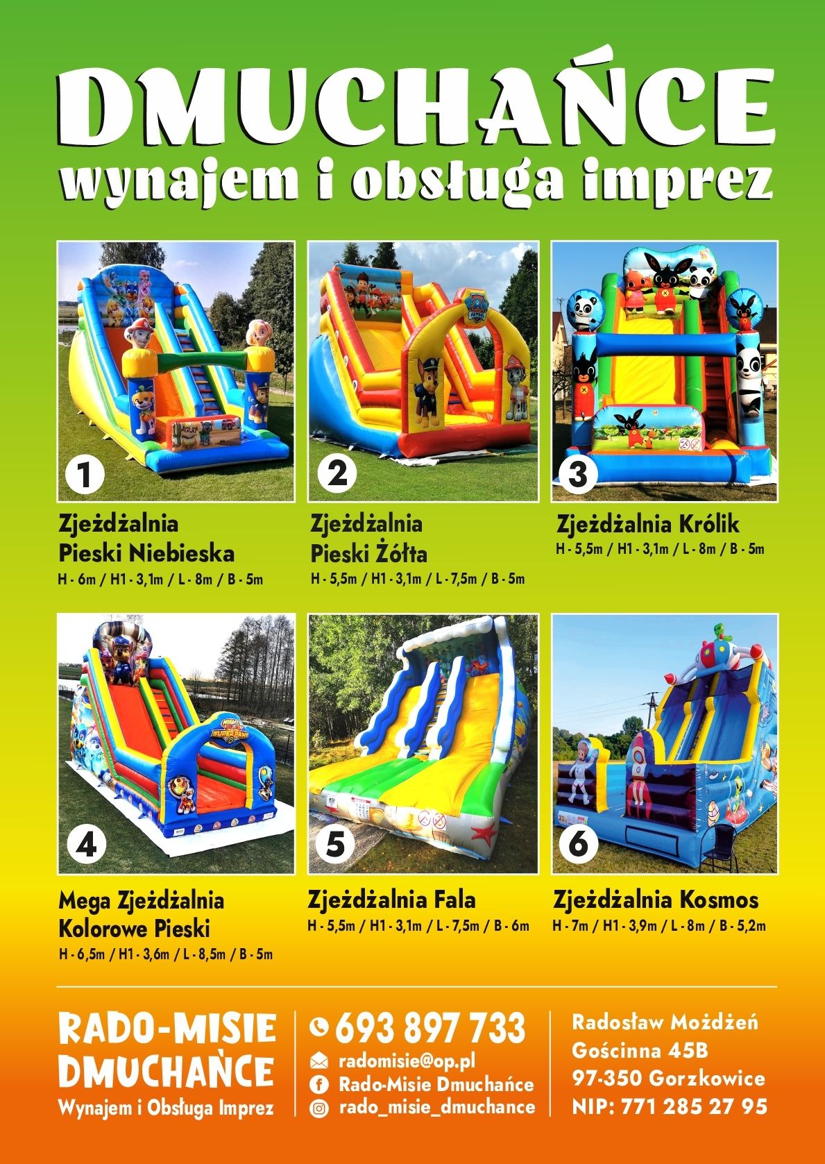 Duży Dmuchaniec Dmuchańce . Promocyjna cena. Mega Dmuchana Zjeżdżalnia