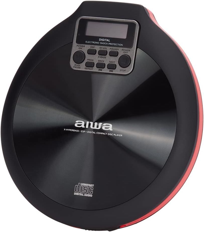 Przenośny odtwarzacz Aiwa PCD-810RD czarno-czerwony