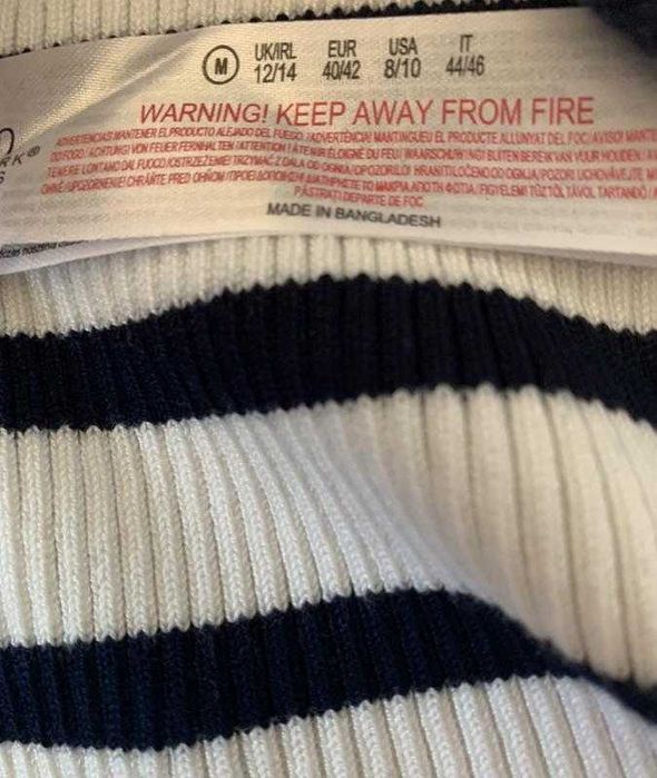 Лонгслів голів у смужку віскоза водолазка