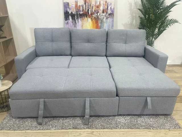 Sofá cama cinza novo com arrumação - só 375€  envio gratis