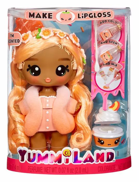 Yummiland. Lalka + błyszczyk. Piper Peach. MGA. Nowy Produkt