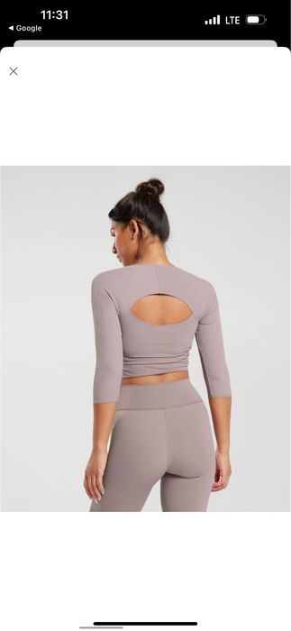 Gymshark Elevate 3/4 Sleeve Crop Top топ кроп-топ