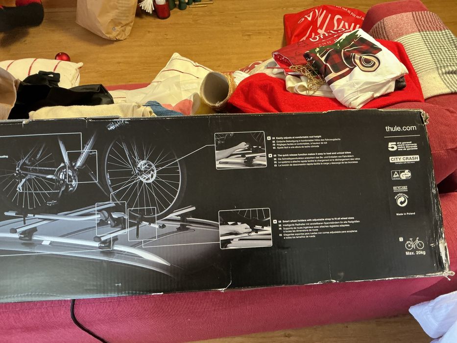 Vendo barras suporte tejadilho bicicleta marca Thule