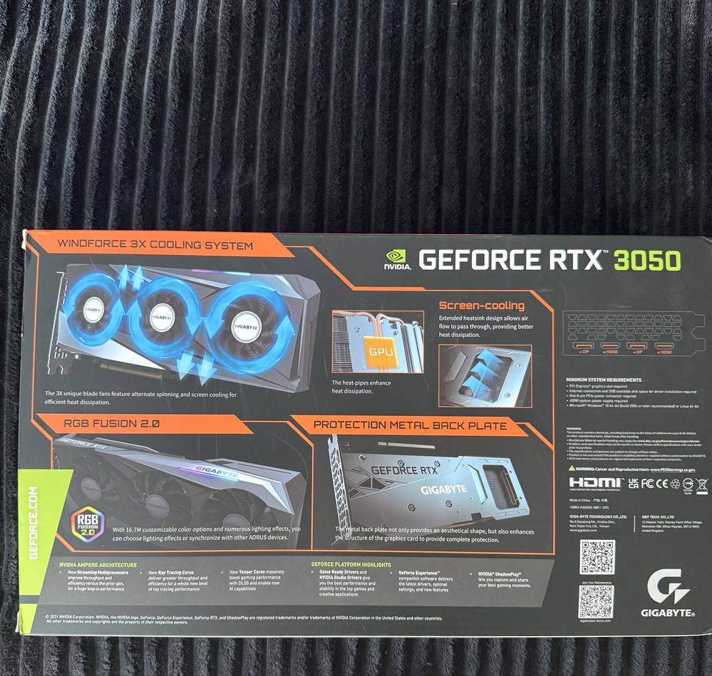 Gigabyte GeForce RTX 3050 GAMING OC 8G