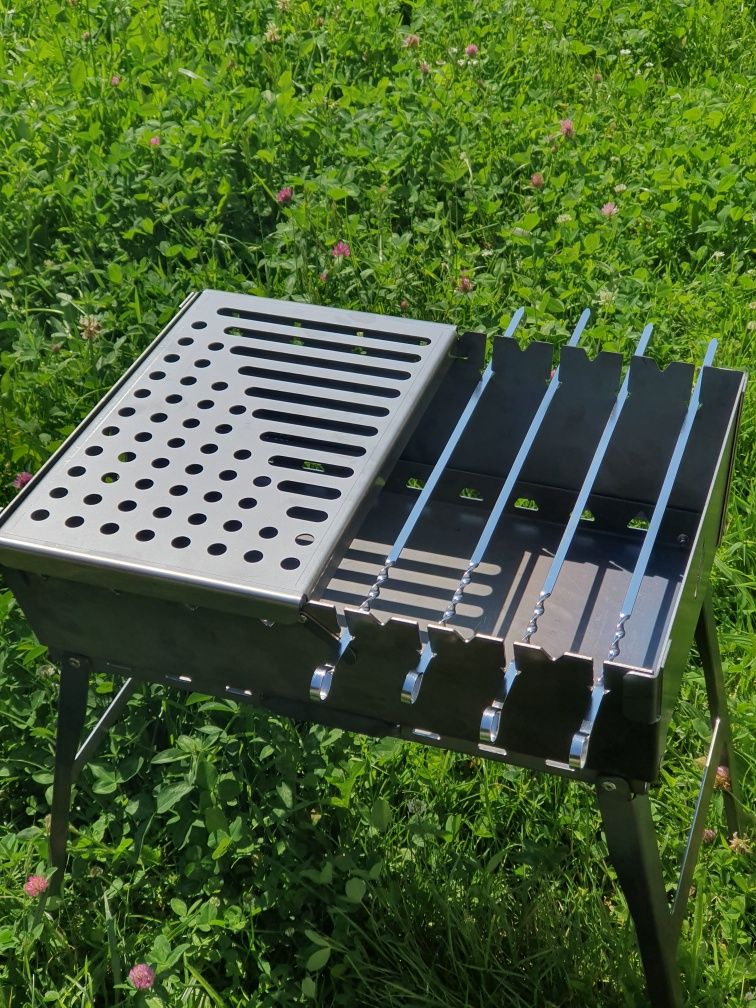 Grill Mangal składany walizka Solidny blacha 2mm na 7/8 szampurów