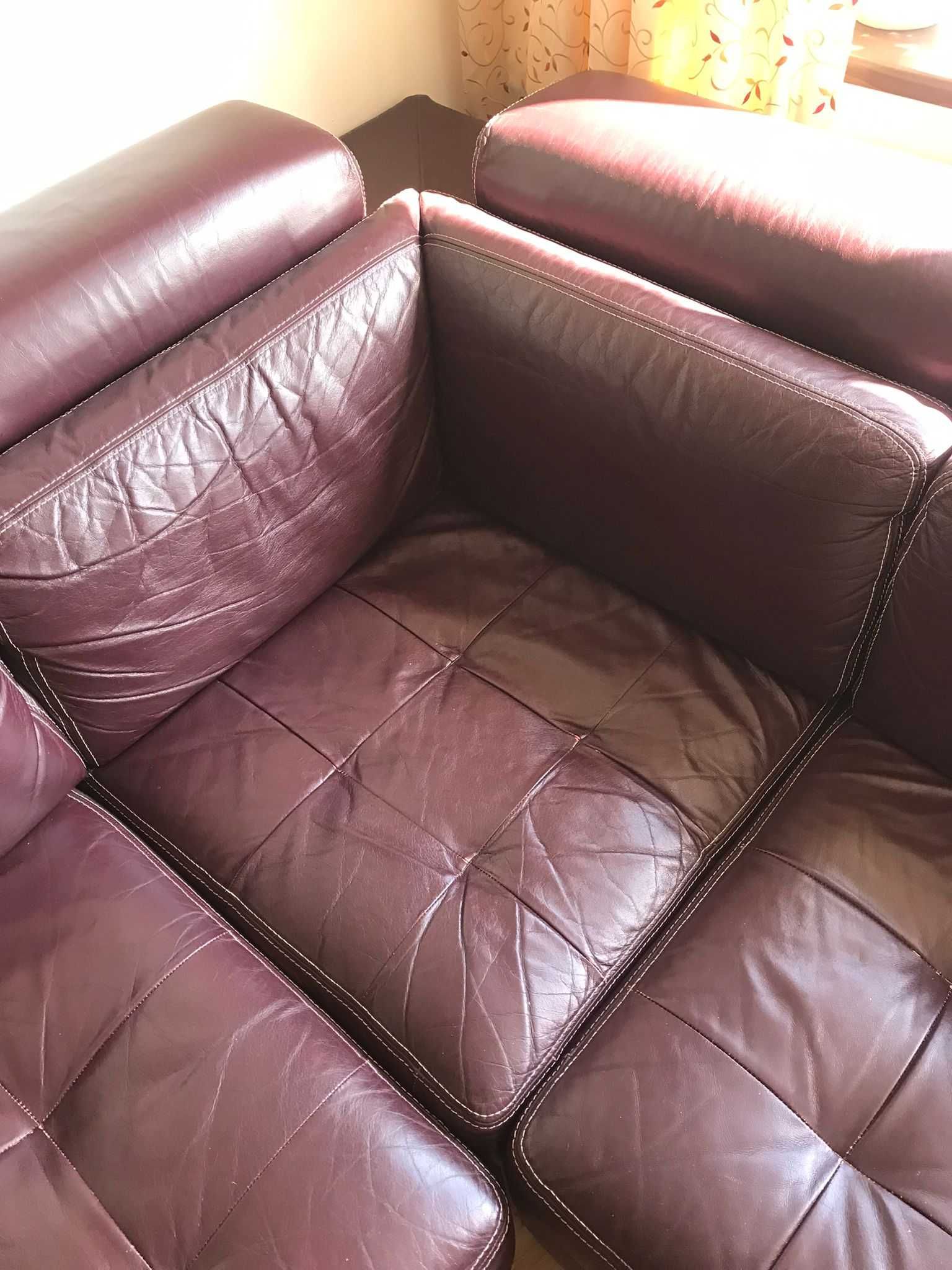 Skórzana kanapa / sofa z funkcją spania