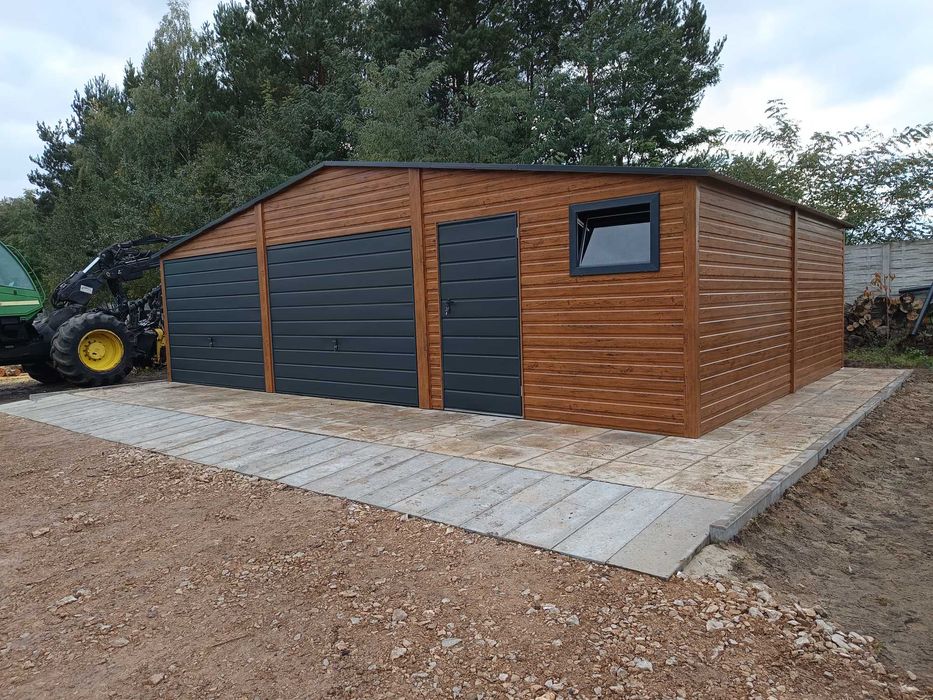 Garaz blaszany garaż blaszak 9x6 7x5 6x6 profil ocynk poziom premium