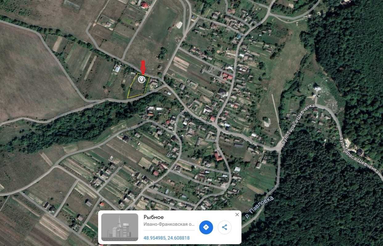 Продам земельну ділянку під будівництво в с.Рибне