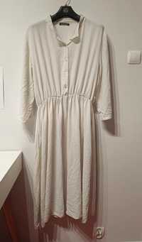 sukienka plus size plussize biała lato vintage boho