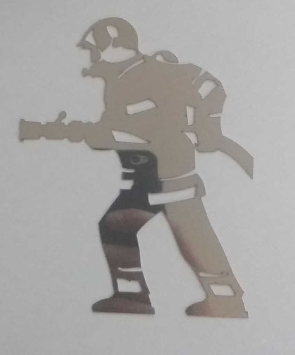 Naklejka strażak straż pożarna chrom na auto samochód