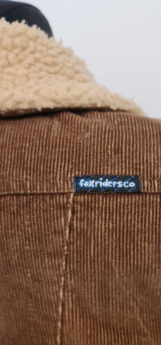 3103 Ciepła Sztruksowa Kurtka Pilotka Fox Racing rozmiar S