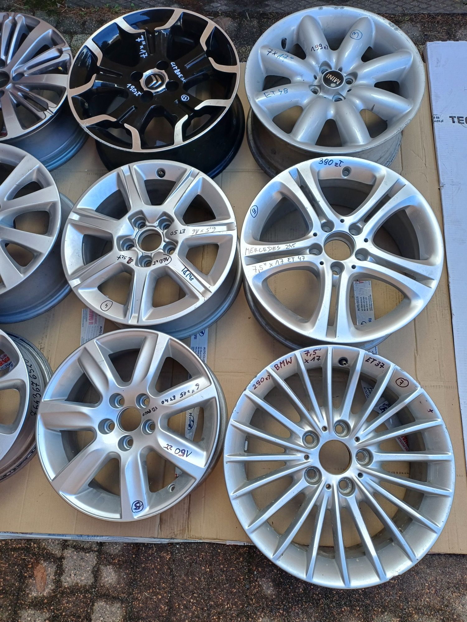 Felgi aluminiowe pojedyńcze 15,16 ,17,18,19,20audi,ford,vw.