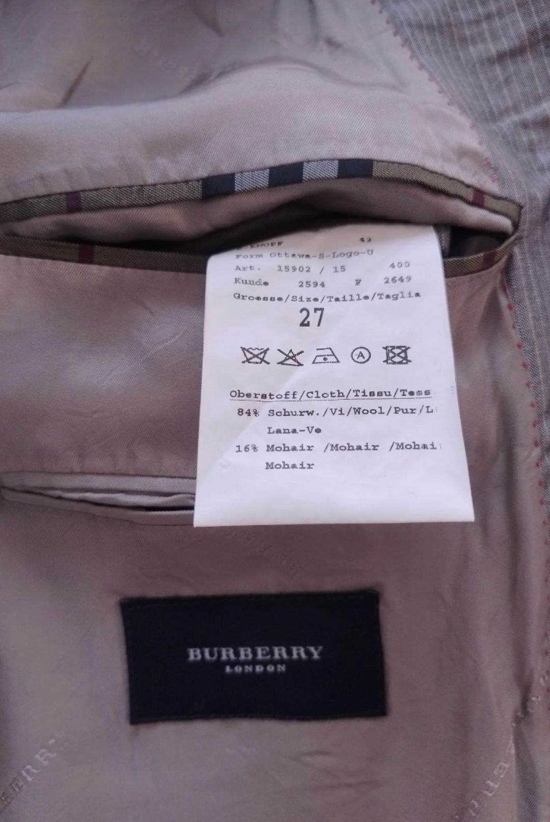 Burberry London marynarka męska XL