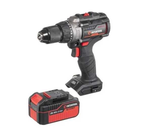 Акумуляторний ударний дриль-шуруповерт INTERTOOL WT-0361 з кейсом