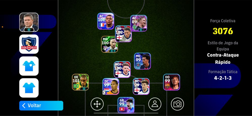 Conta efootball c/ jogador epico selecao inglesa