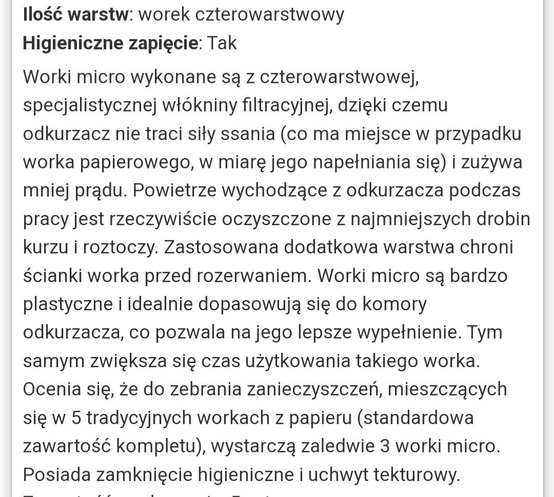 Worki do odkurzaczy przemysłowych