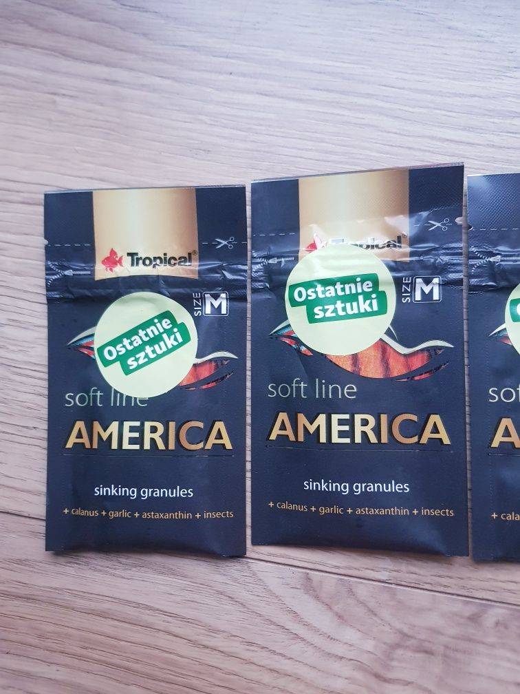 Karma , pokarm dla ryb America Soft Line rozmiar M -4 sztuk