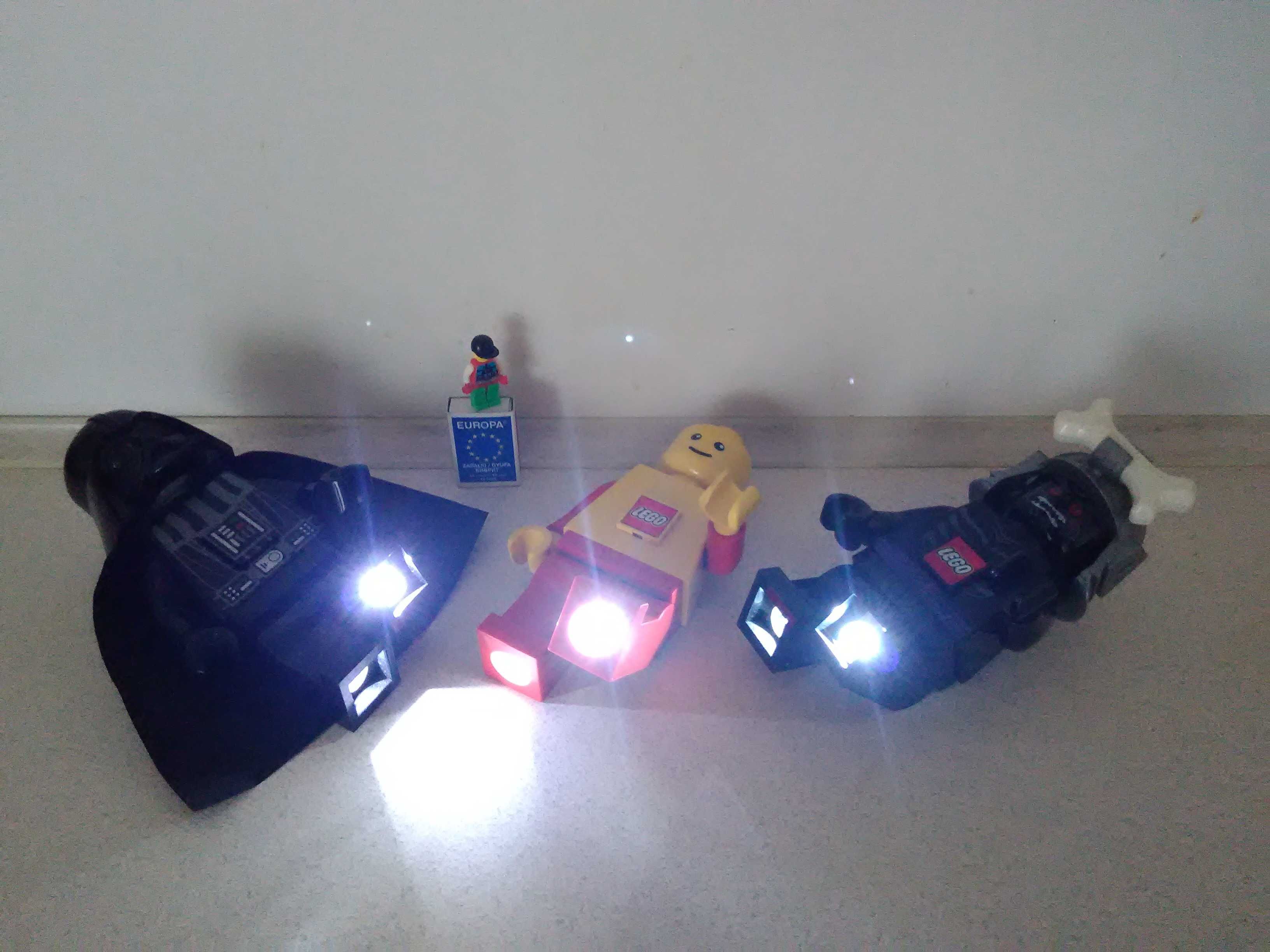 DUŻE figurki LEGO z latarką Star Wars Vader + inne