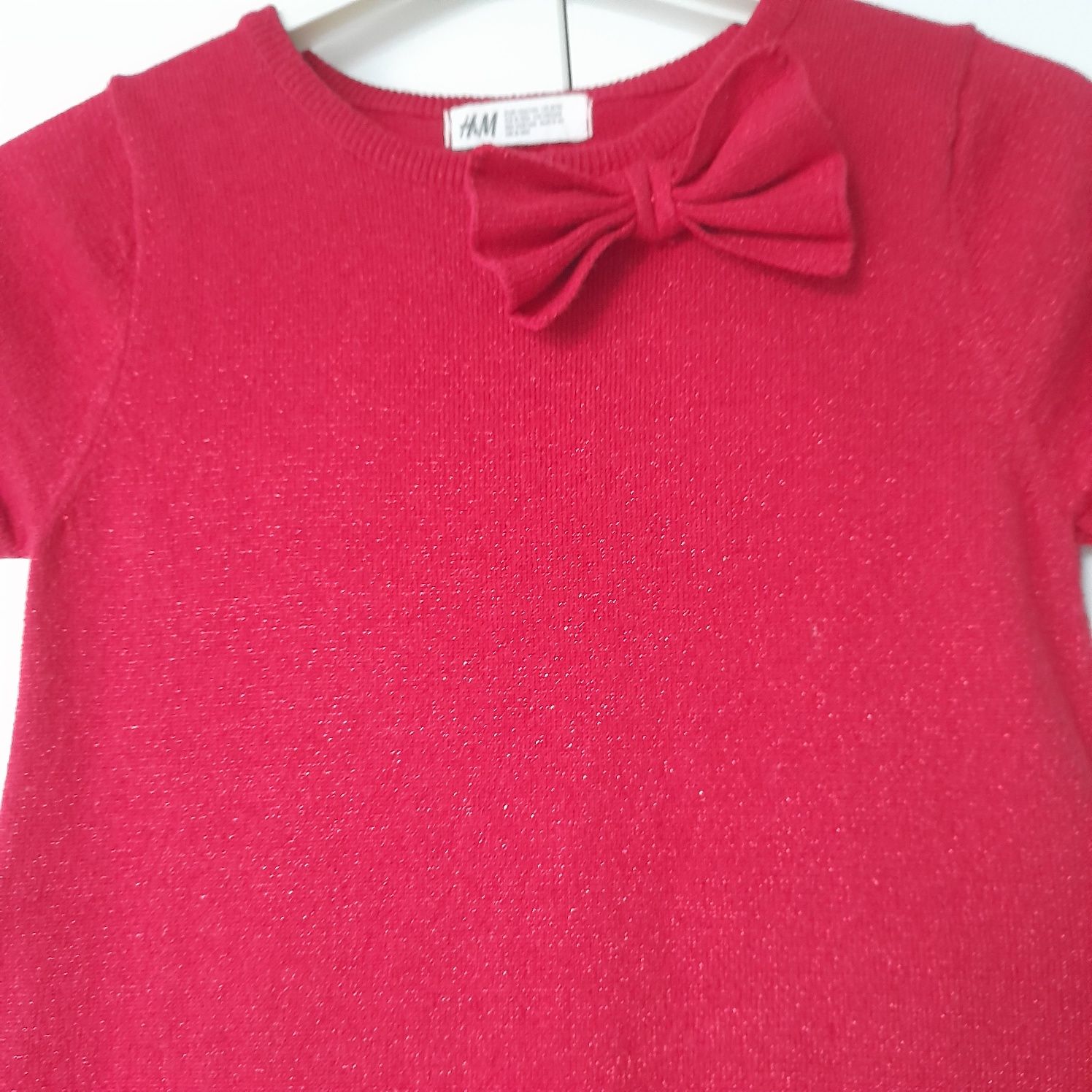 Czerwona sukienka dla dziewczynki 134 140