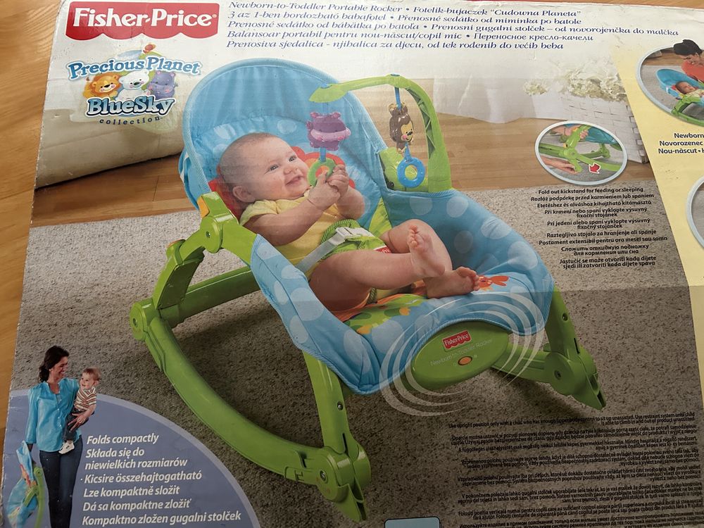 Leżaczek, bujaczek dla dziecka Fisher-Price