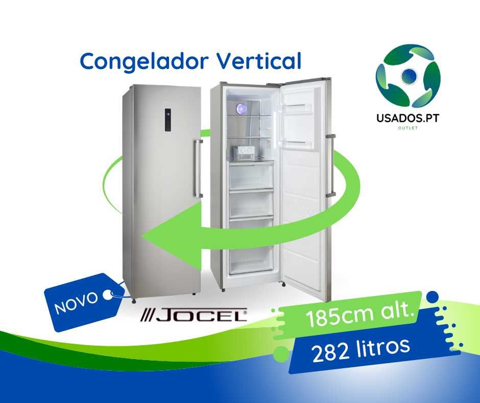 Congelador Vertical Inox 185cm altura 282 litros Jocel