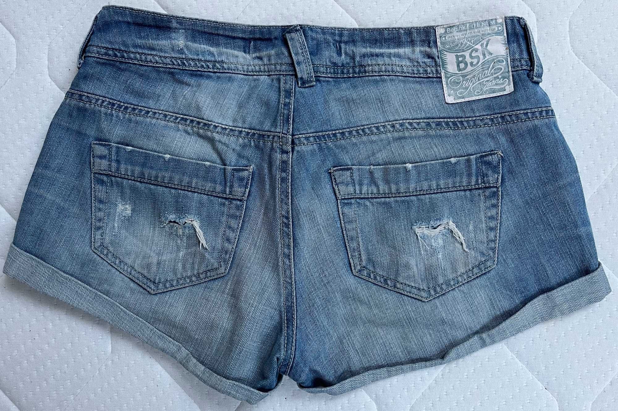 Jeansowe shorty spodenki Bershka 34