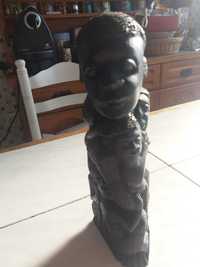 ARTE AFRICANA - ESTATUETA EM PAU PRETO - MOÇAMBIQUE - SÉC. XX