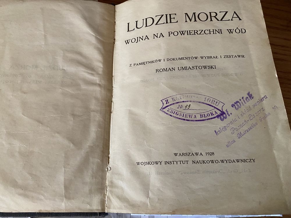 Ludzie morza wojna na powierzchni wód. Wyd. z 1928roku