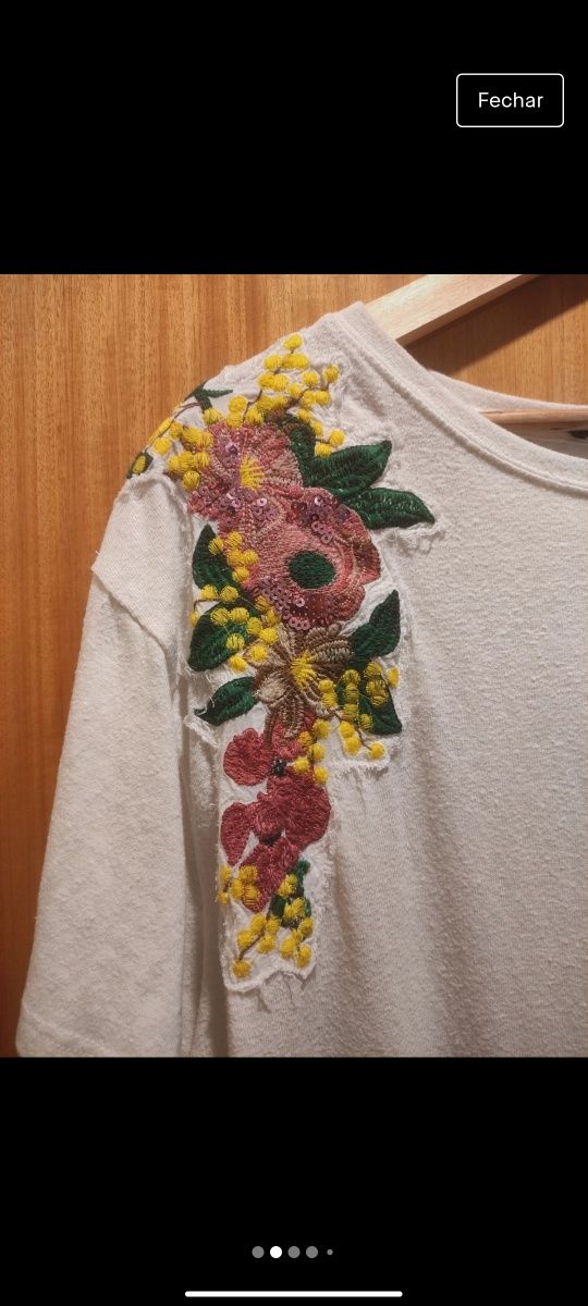 T-shirt Zara XL Algodão