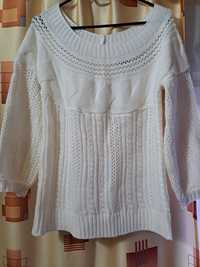 sweter biały, rozmiar M
