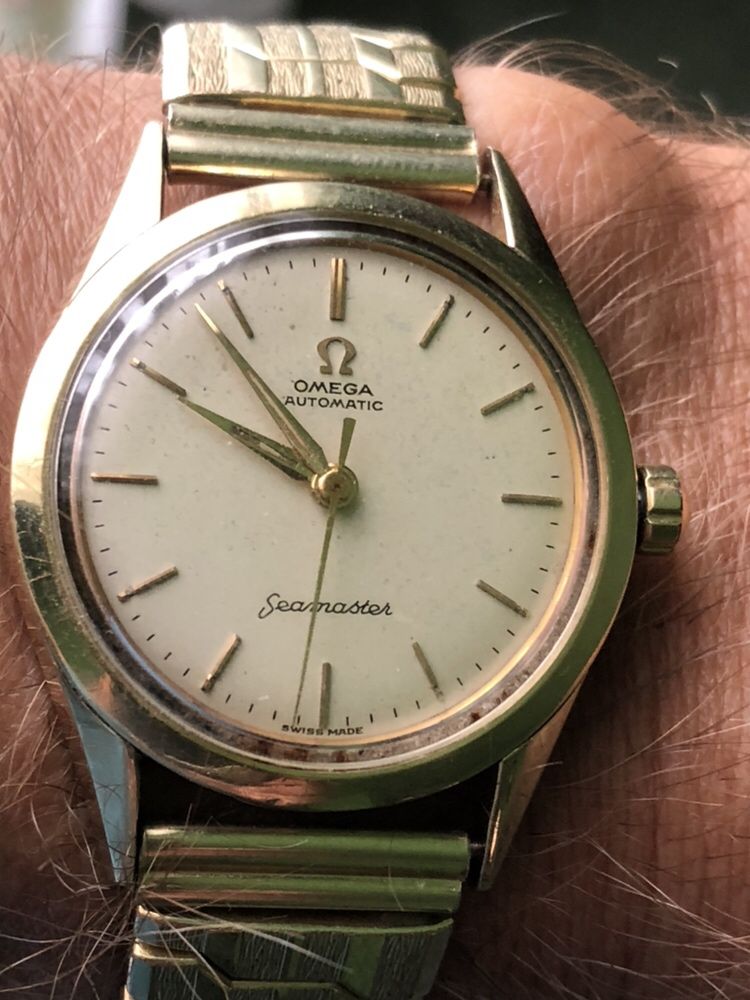 Stary szwajcarski zegarek automatyczny Omega Seamaster cal.471, gold r