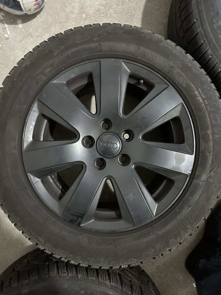 Koła 225/55/R16 oryginal Audi 5x112. Prawie nowe opony