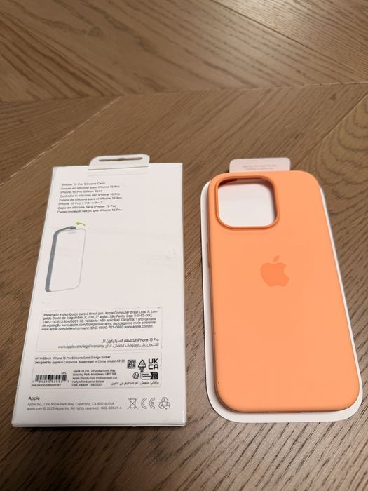 Case etui oryginał Silicone iPhone 15 PRO Orange Sorbet [MT1H3ZM/A]